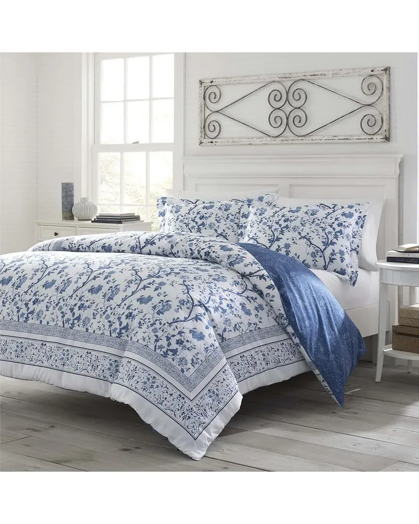 Charlotte Cotton Comforter Set - Blue