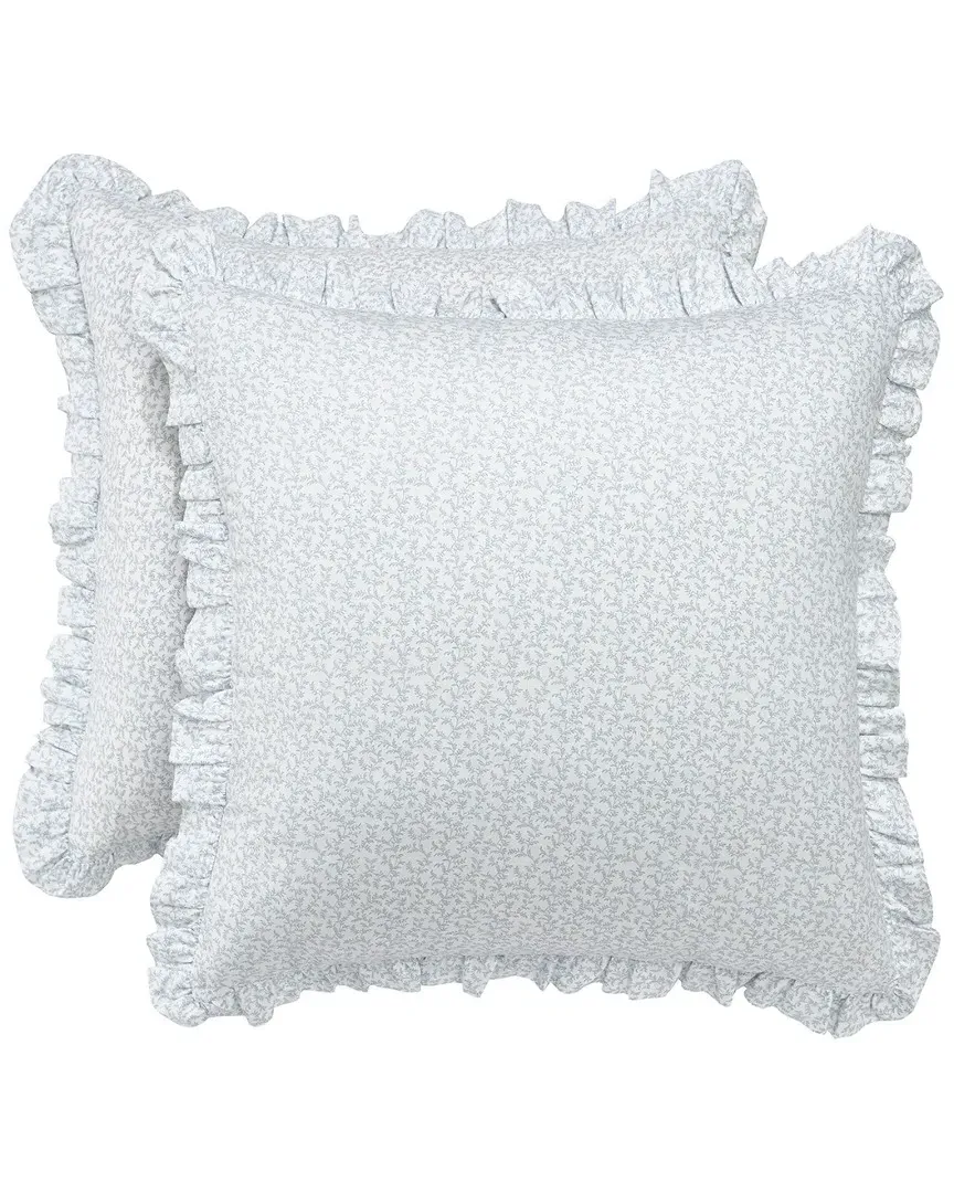 Chloe Set of 2 Euro Shams - Blue, Cotton image