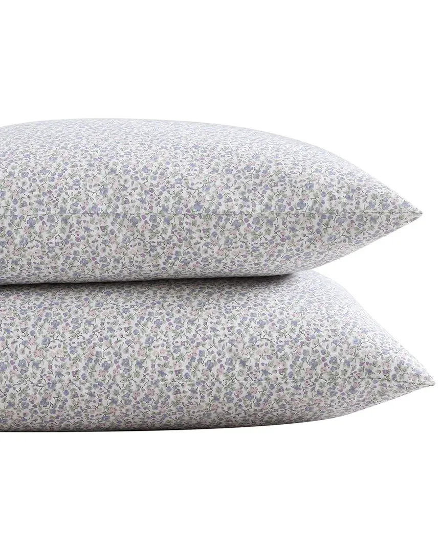 Emogene Set of 2 Percale Shams - Purple, Cotton image