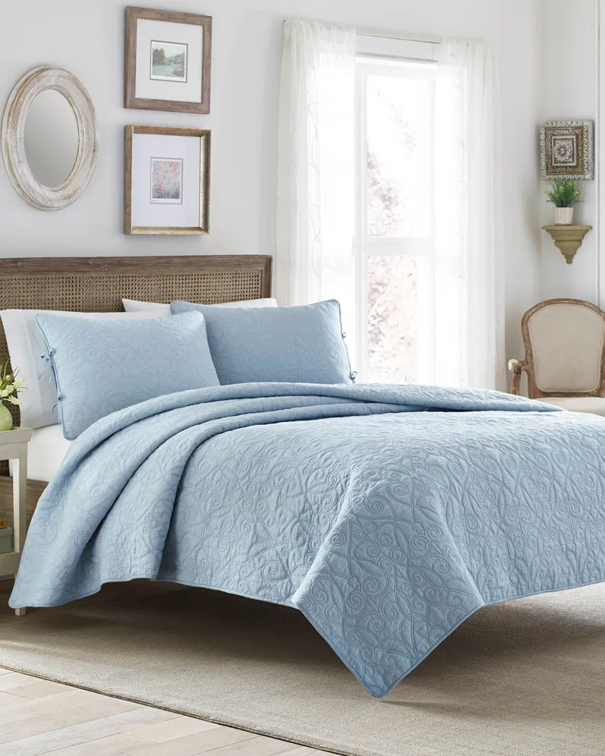 Felicity Quilt Set - Blue, Cotton image
