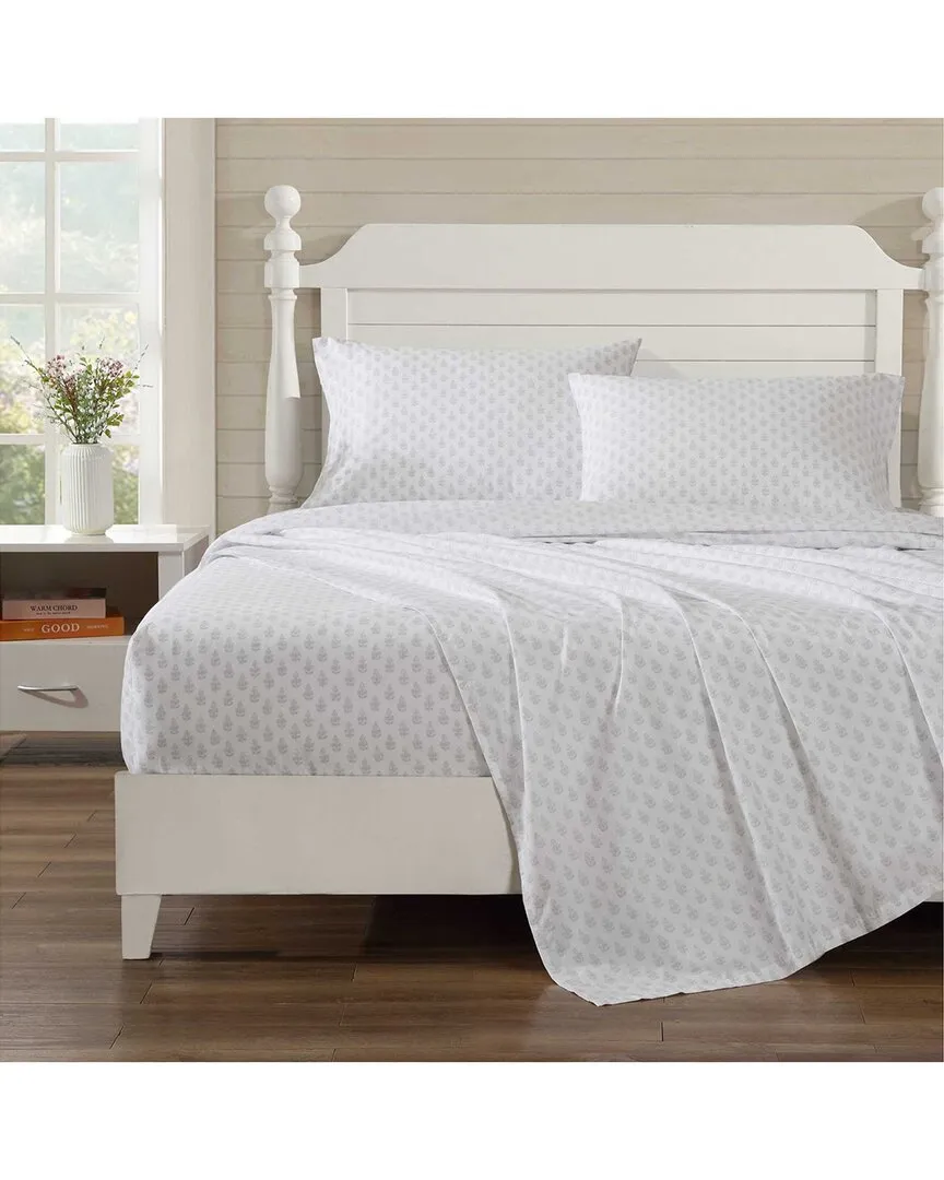 Francesca 200 Thread Count Sheet Set - Grey, Cotton Percale