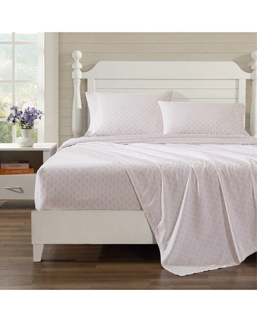 Francesca 200 Thread Count Sheet Set - Pink, Cotton Percale