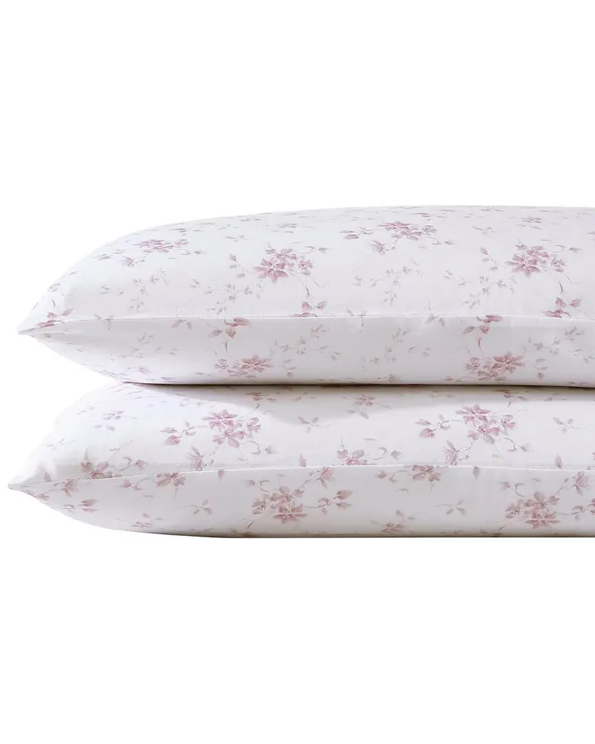 Garden Muse Set of 2 Sateen Shams - Pink, Cotton