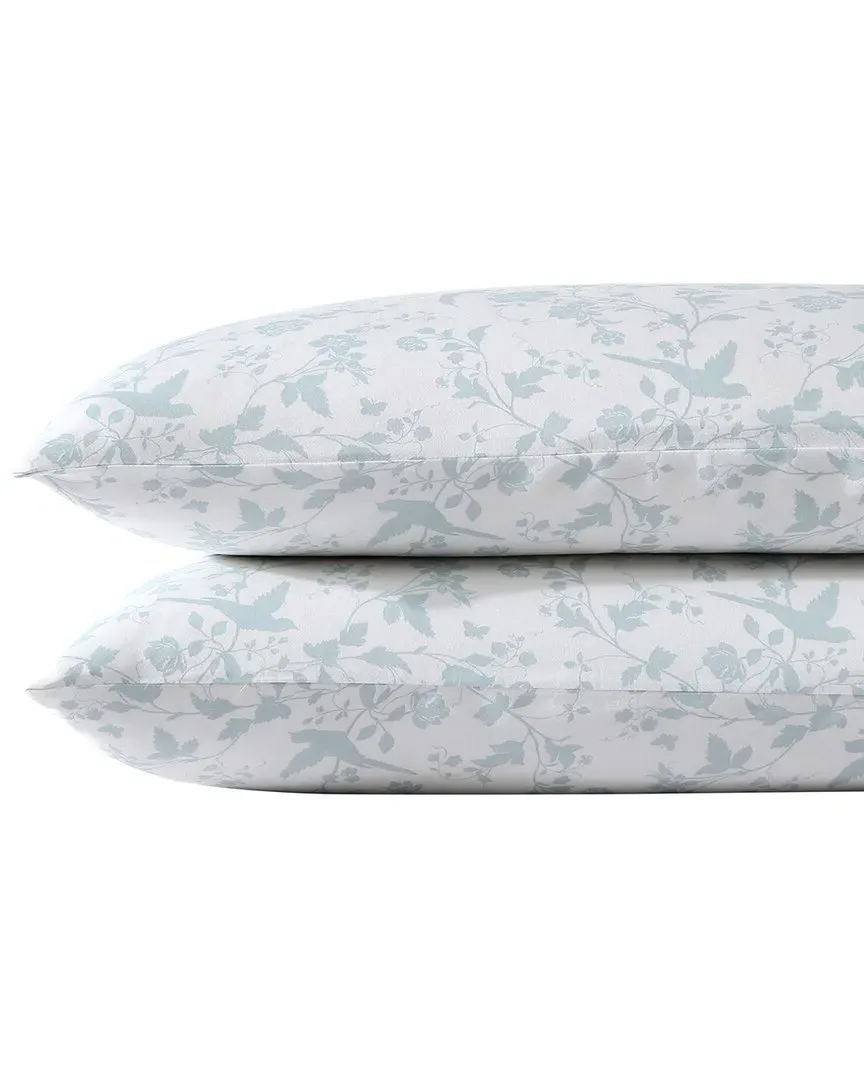 Garden Palace Set of 2 Sateen Shams - Blue, Cotton image