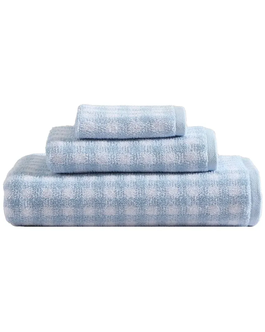 Ginny 3 Piece Towel Set - Blue, Cotton image