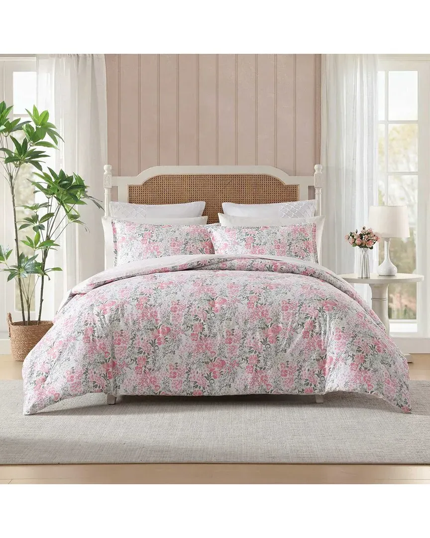 Heather Garden Comforter Set - White, Cotton