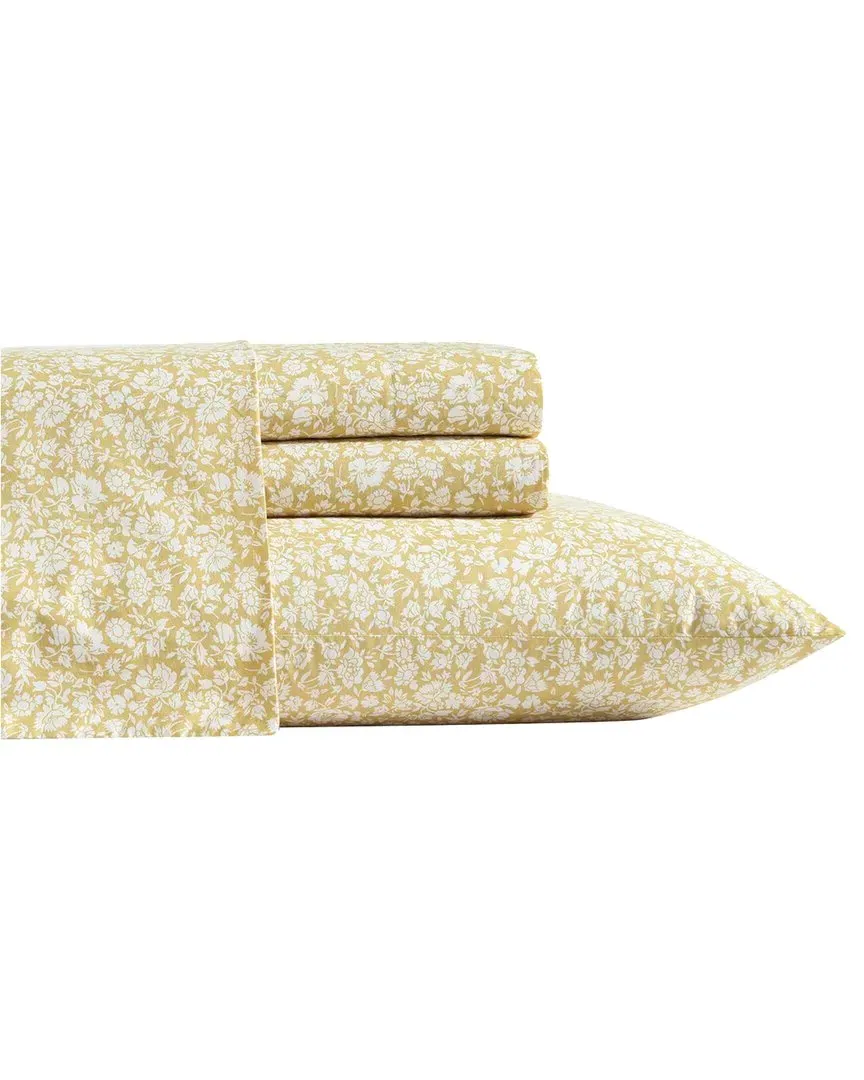 Heirloom Ditzy Cotton Percale Sheet Set - Gold