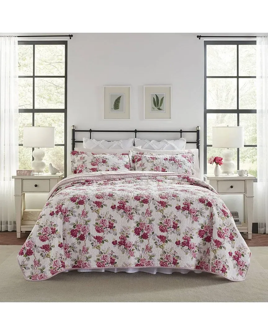 Lidia Reversible Quilt Set - Pink, Cotton