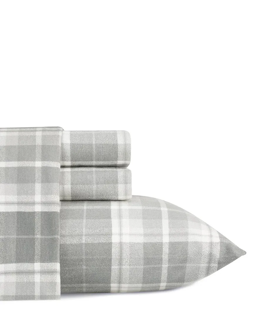 Mulholland Plaid Flannel Sheet Set - Grey