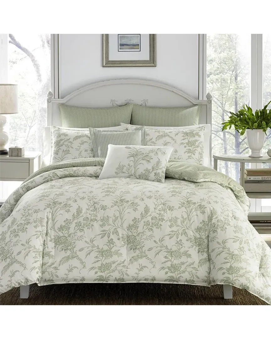 Natalie 7Pc Comforter Set - Sage, Cotton image