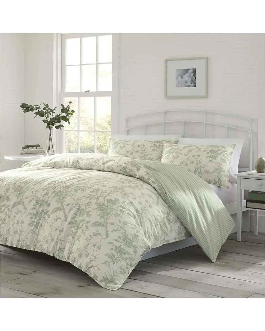 Natalie Cotton Duvet Cover Bonus Set - Green
