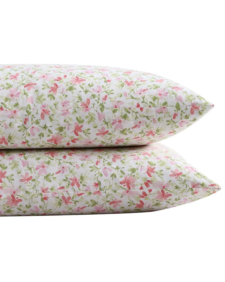 Norella Set of 2 Percale Shams - Pink, Cotton