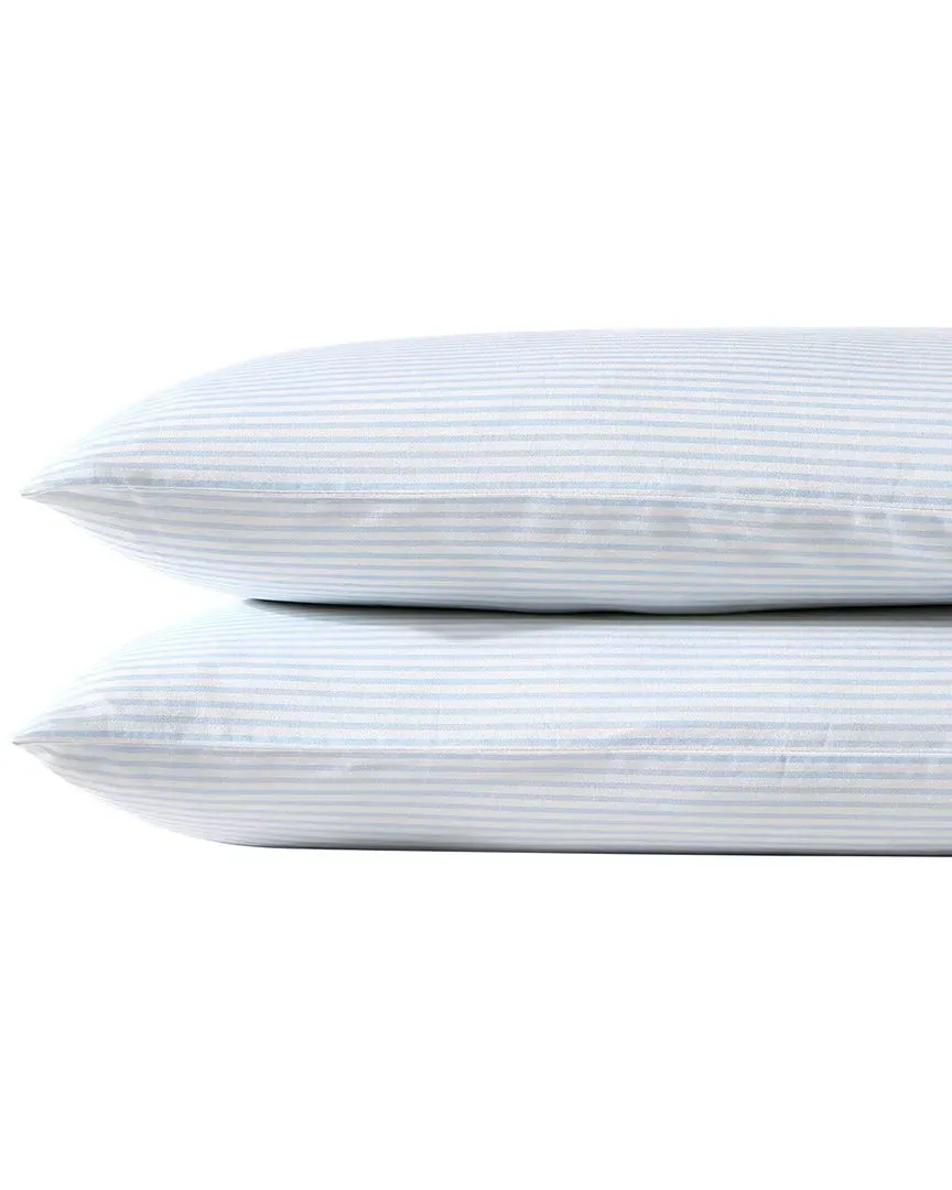 Ramona Set of 2 Sateen Shams - Blue, Cotton