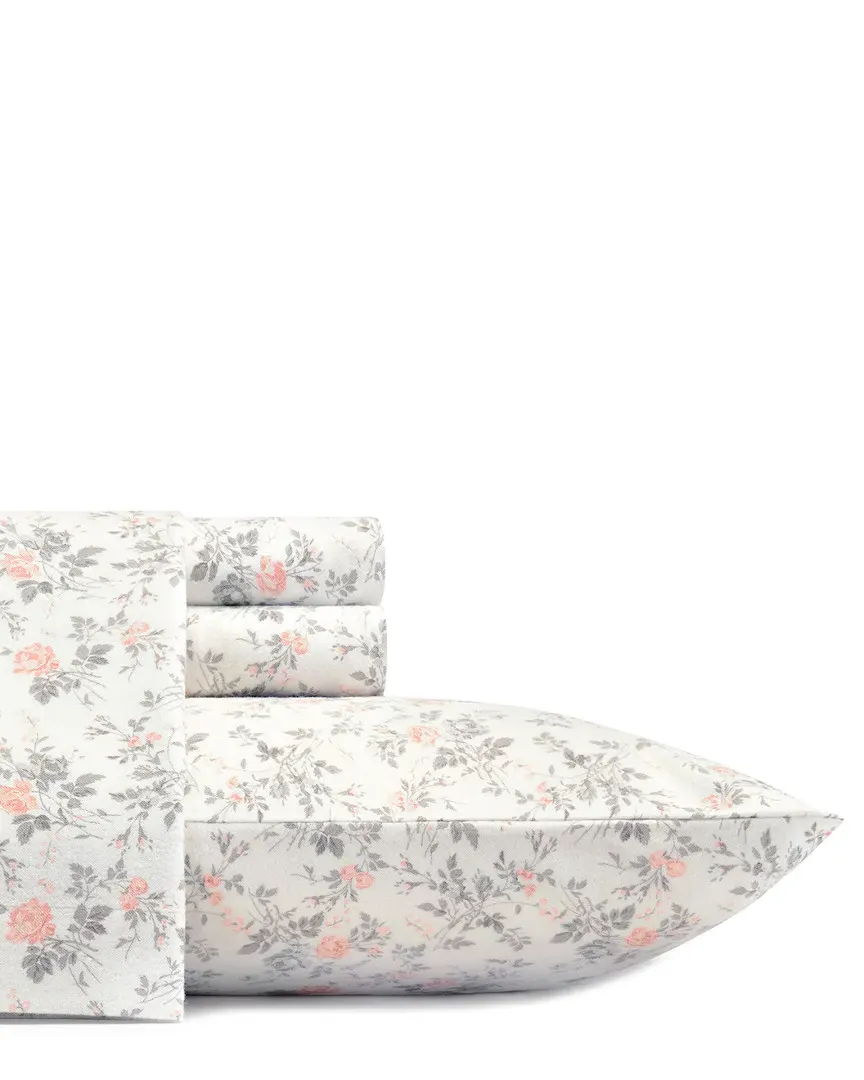 Rosalie Flannel Sheet Set - Floral, Cotton
