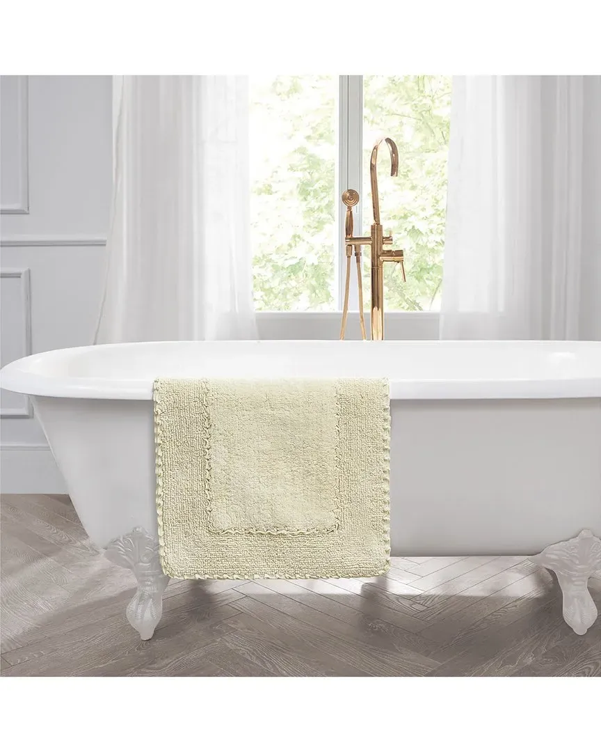 Ruffle Cotton Bath Rug Set - Yellow