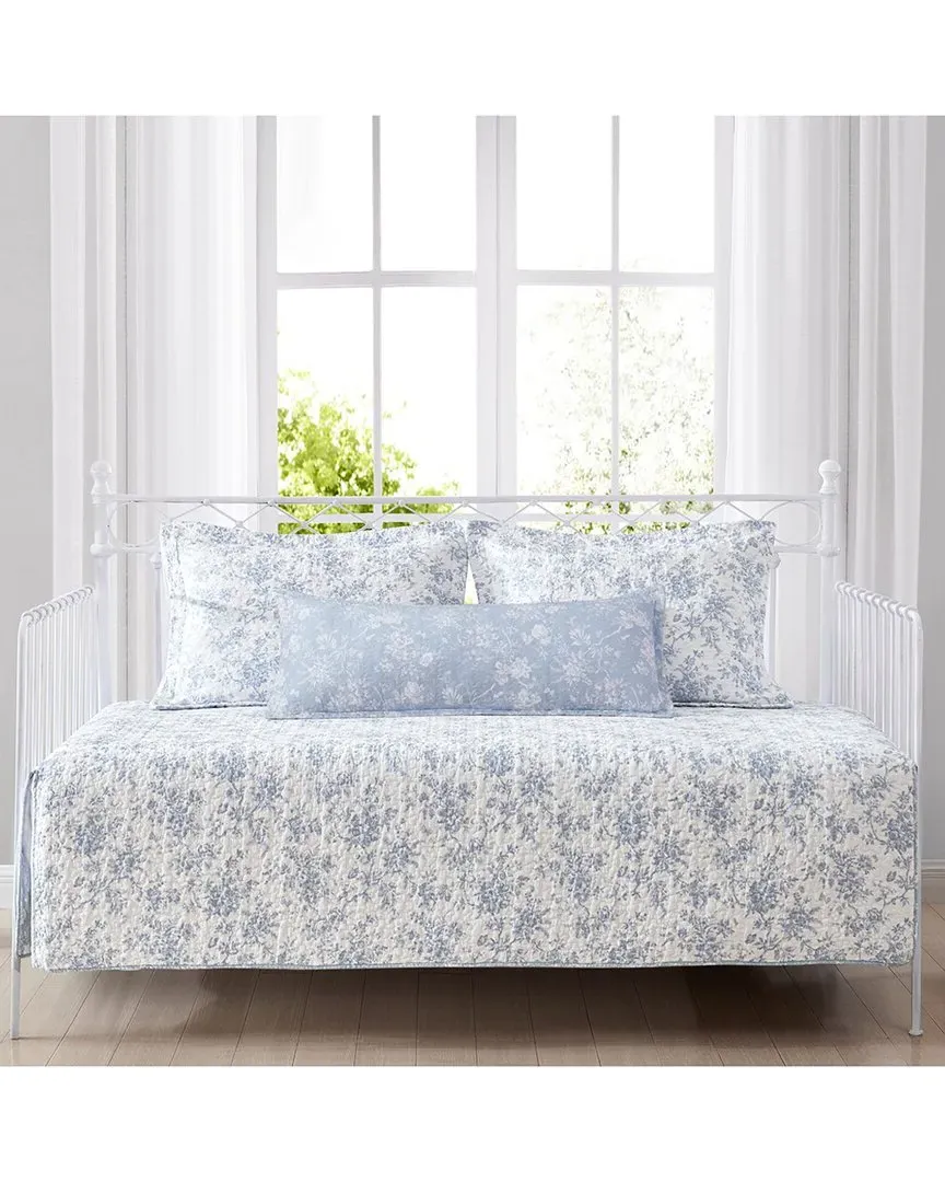 Walled Garden 4-Piece Daybed Cover Set - Blue, Cotton