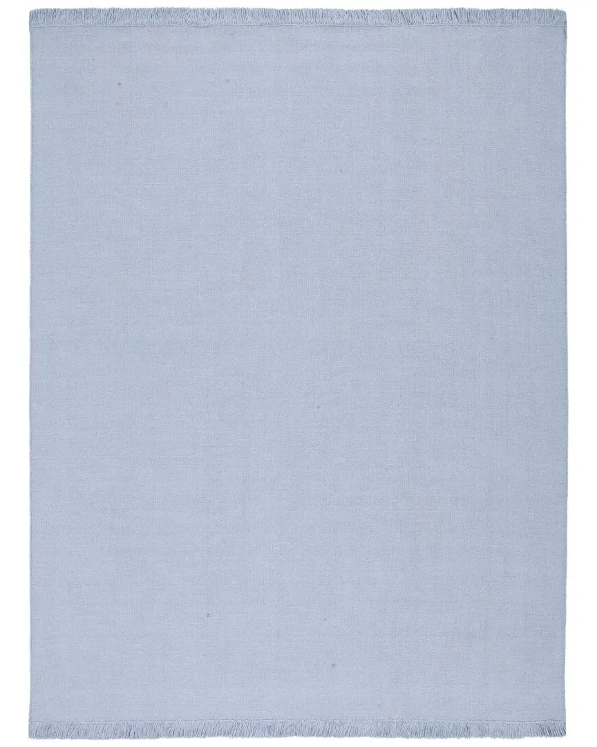 Hand Loomed Rug - Light Blue, Wool image