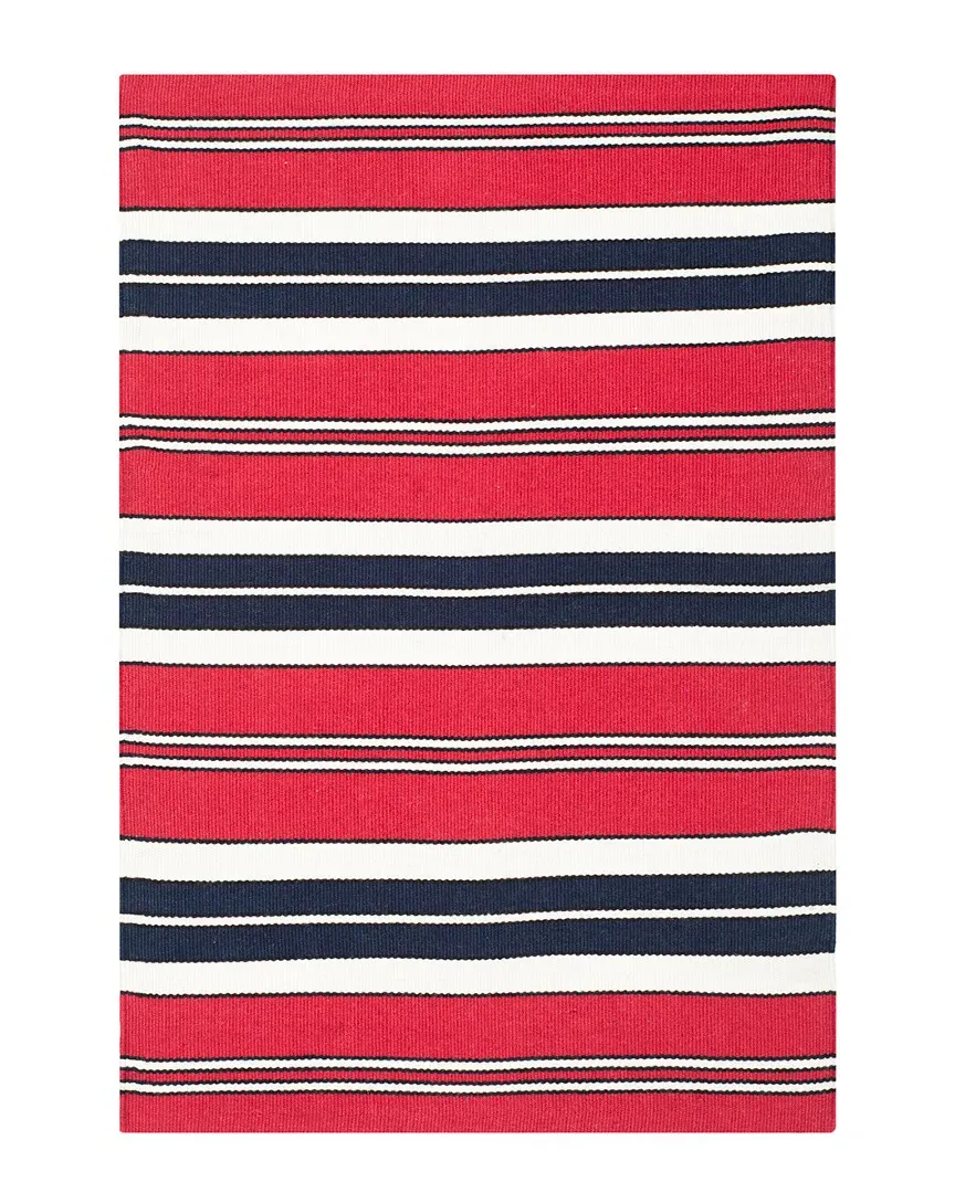 Leopold Stripe Rug - Red, Polyester