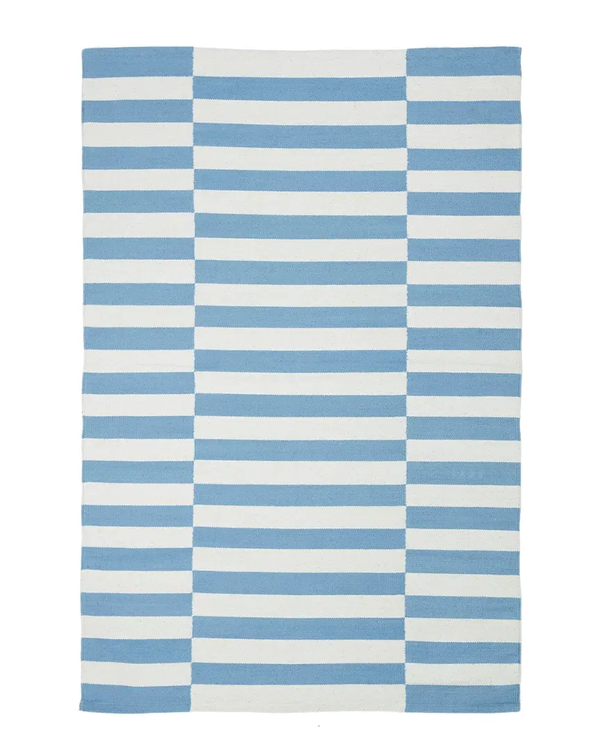 Ludlow Stripe Flatweave Rug - Chambray, Cotton