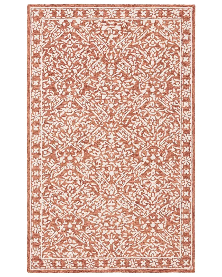 Olivier Hand Tufted Area Rug - Rust, Wool & Cotton