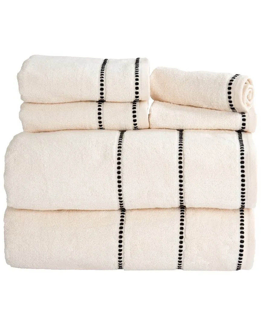 6-Piece Towel Set with Zero Twist - Bone, Cotton image