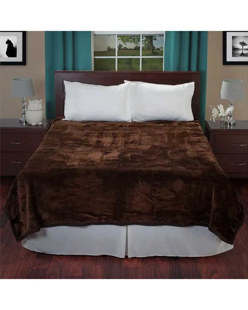 Faux Mink Weighted Blanket - Coffee, Polyester image