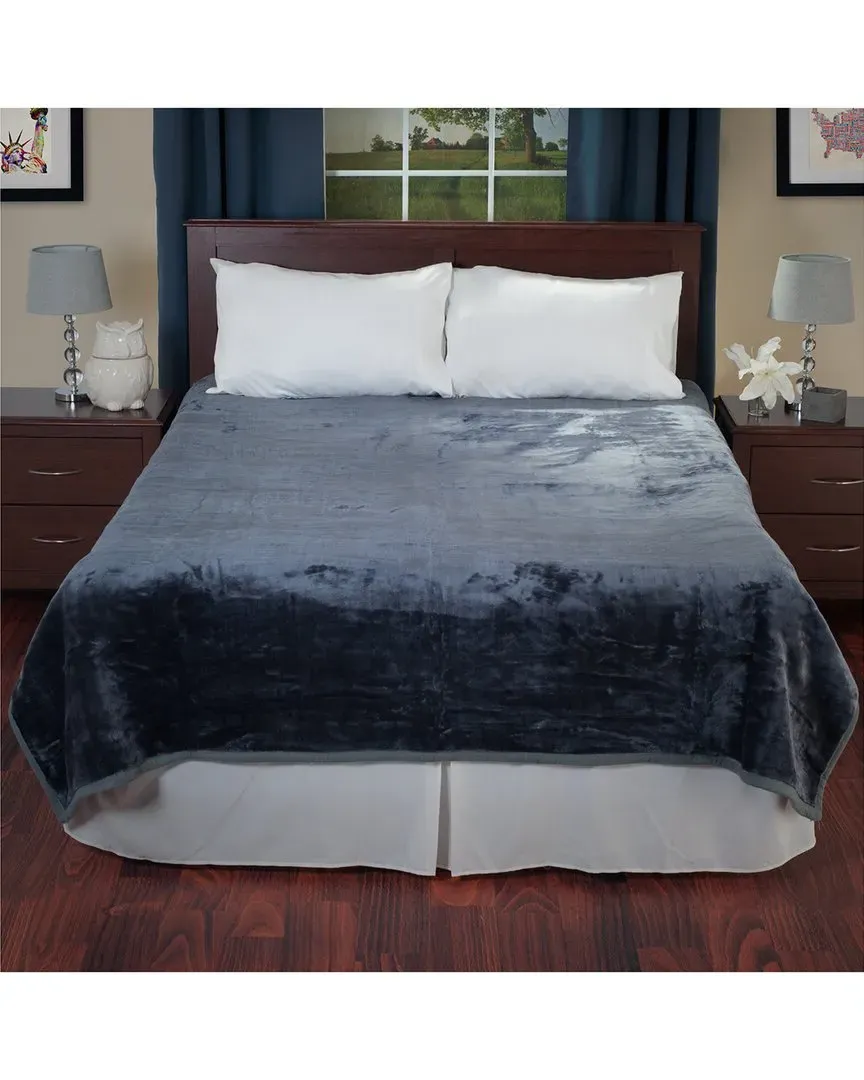 Faux Mink Weighted Blanket - Grey, Polyester