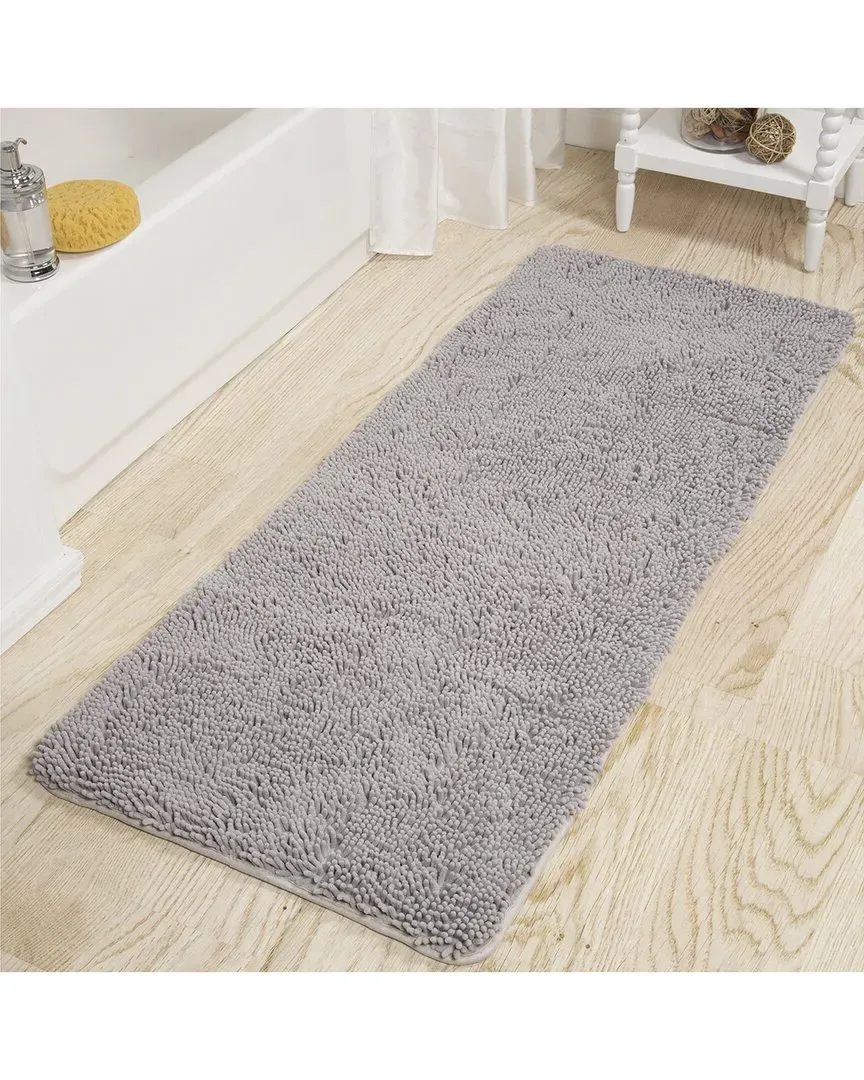 Memory Foam Non-Slip Bath Mat - Grey, Polyester Chenille image