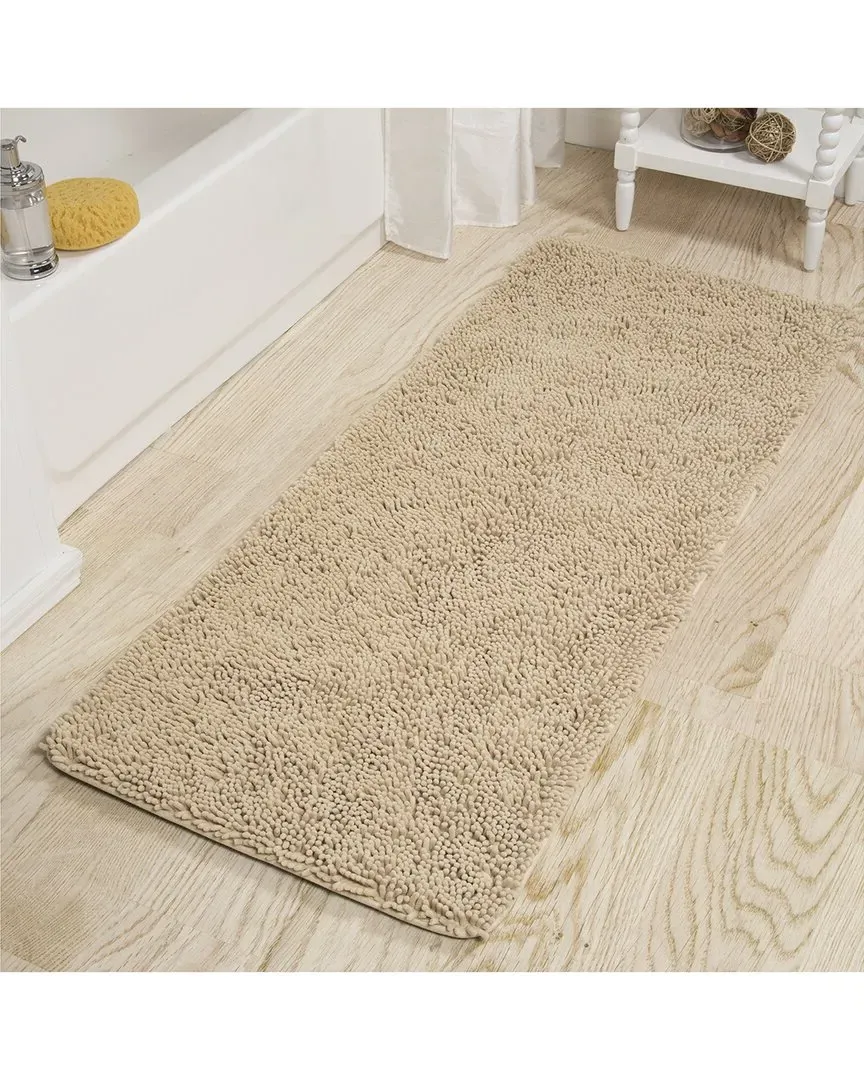 Memory Foam Non-Slip Bath Mat - Ivory, Polyester Chenille