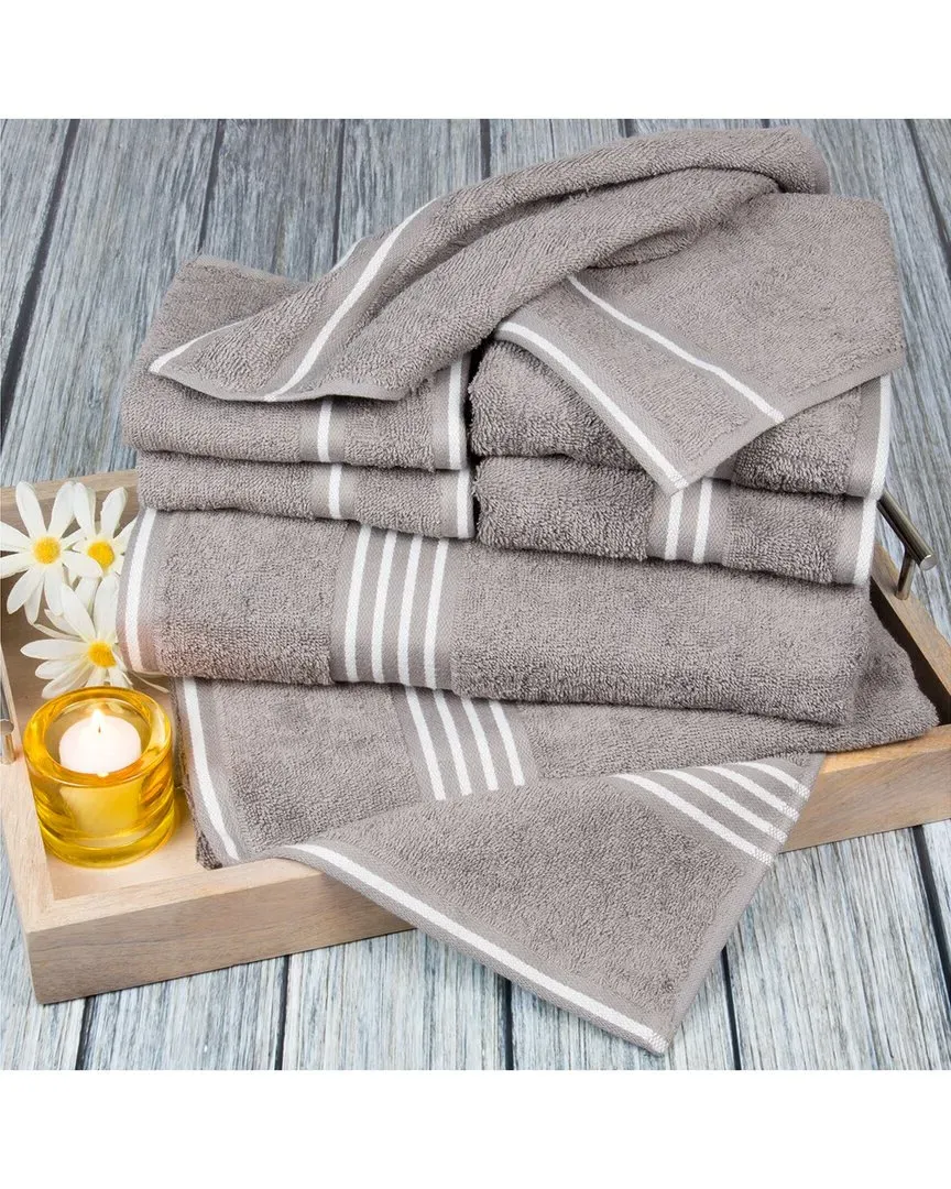 Rio 8-Piece Cotton Towel Set - Silver