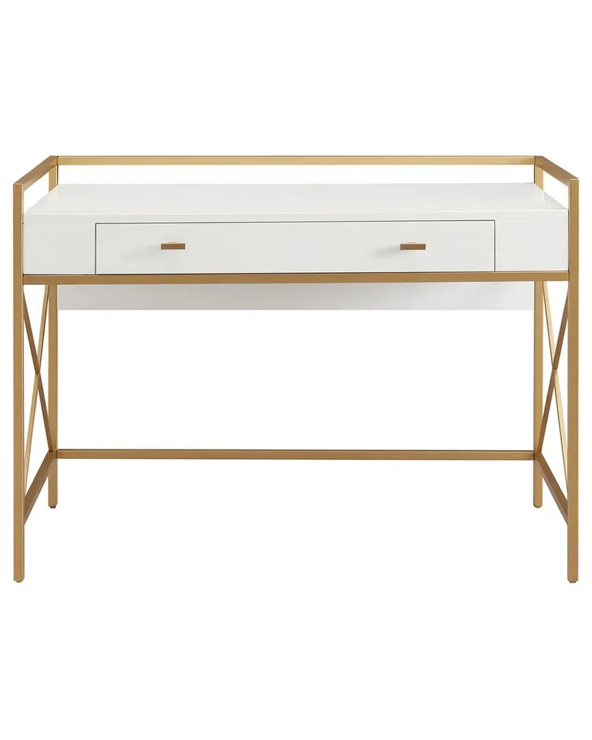 Claudette Computer Desk with Keyboard Drawer - White image