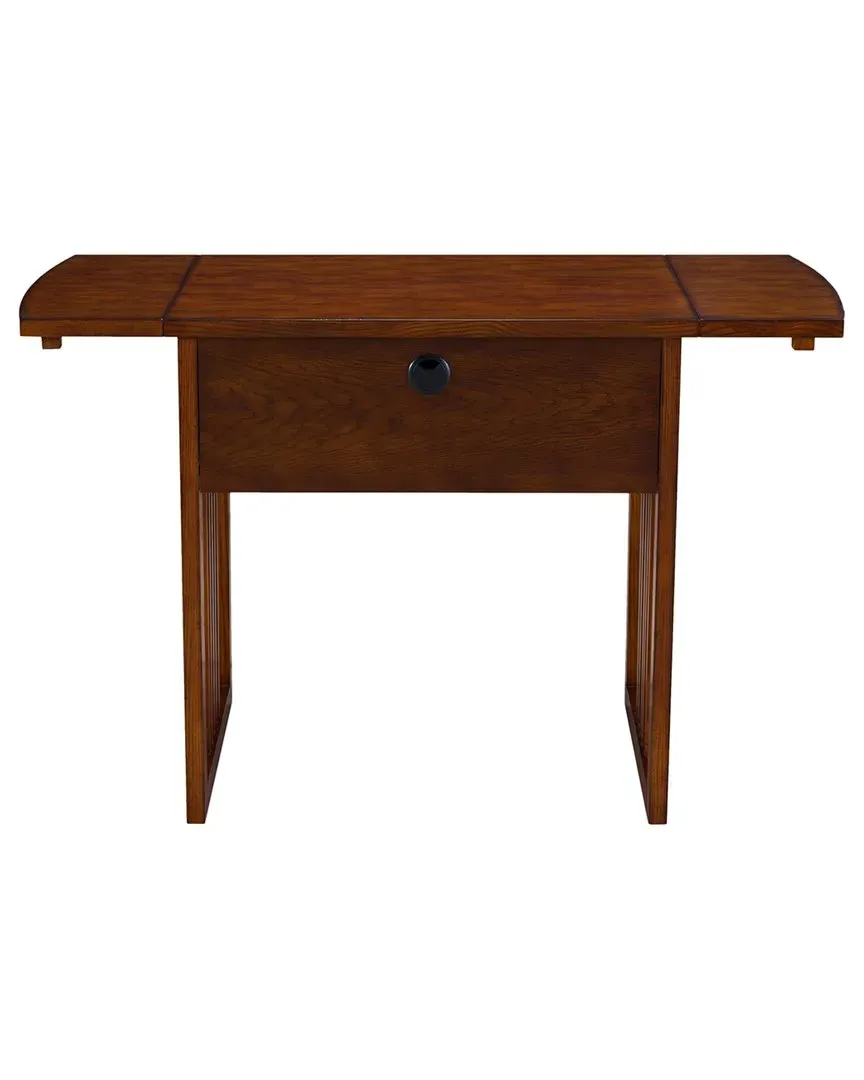 Mission 32in Drop Leaf Computer Desk with Storage - Oak image