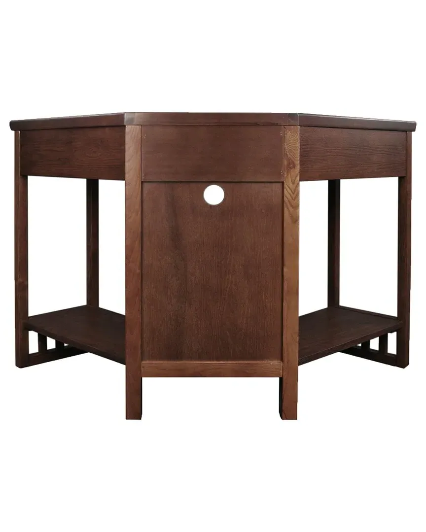 Mission Corner Desk with Keyboard Drawer - Oak image