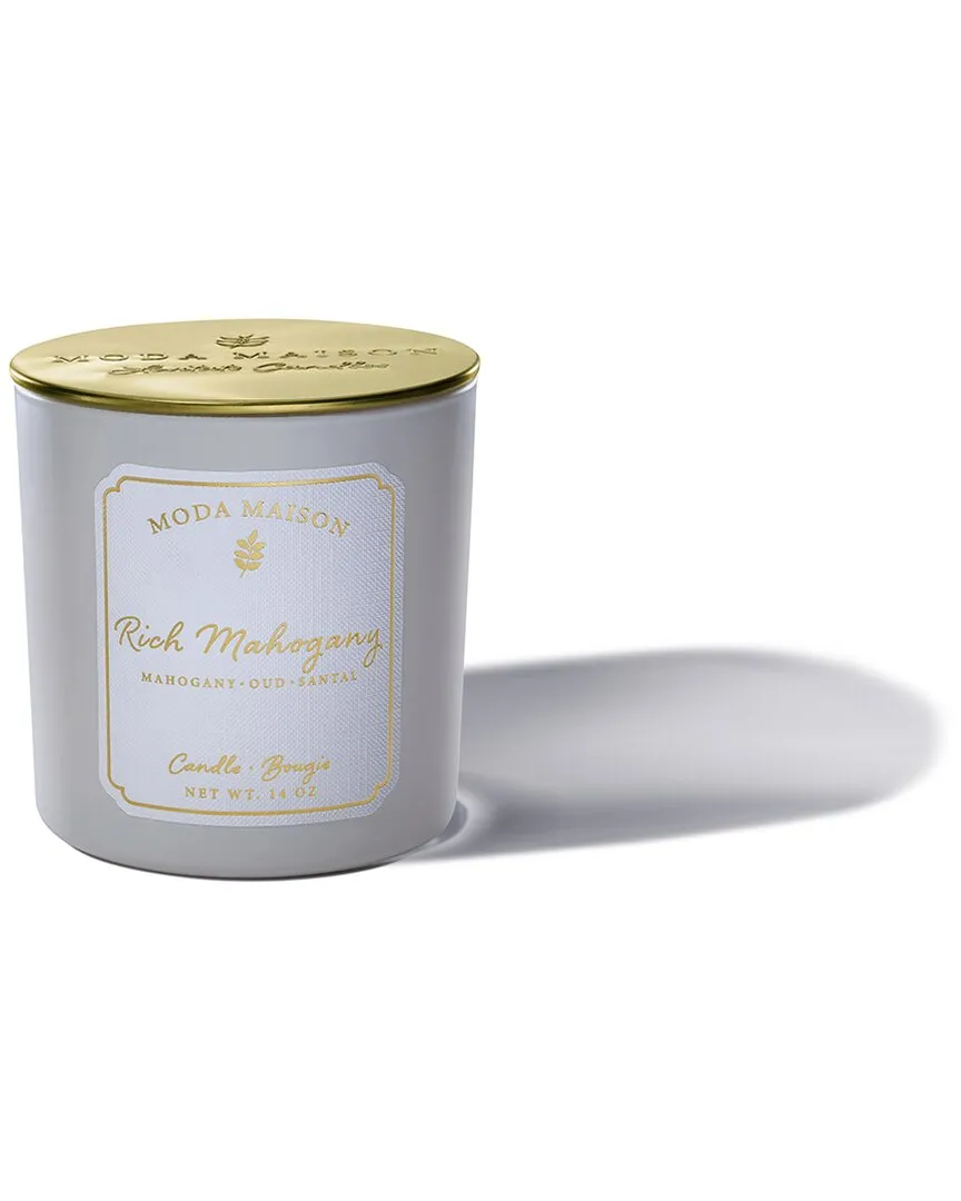 Moda Maison Scented Candle - Rich Mahogany, Warm Gray