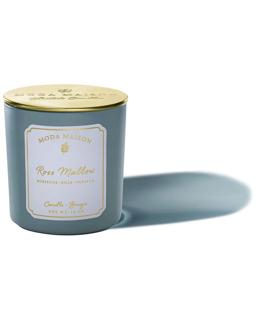 Moda Maison Scented Candle - Rose Mallow, Green