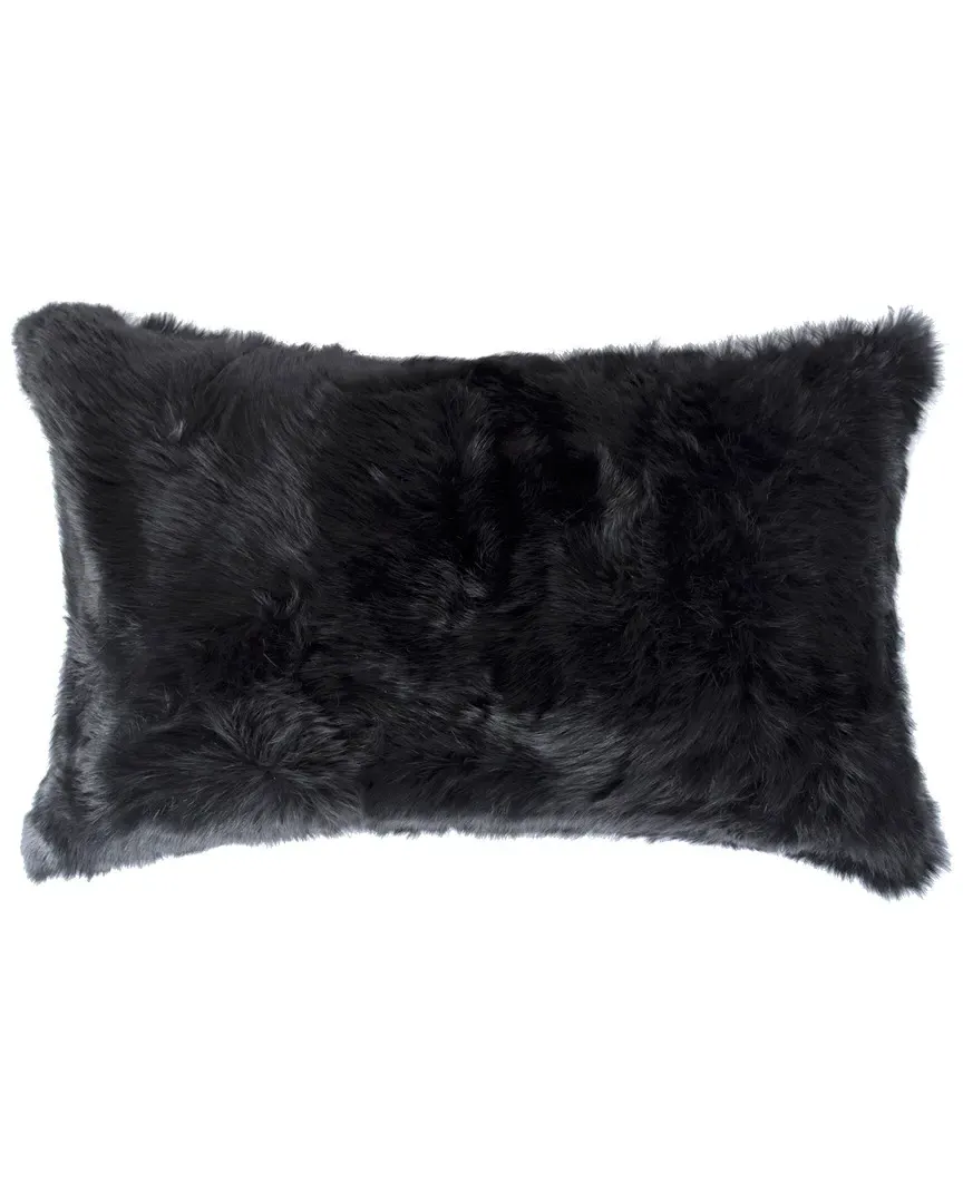 Rabbit Fur Pillow - Black