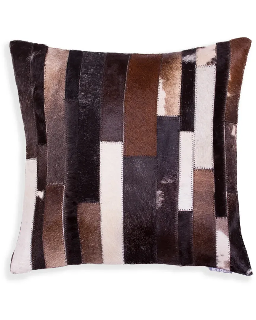 Torino Madrid Decorative Pillow - Tricolor, Cowhide