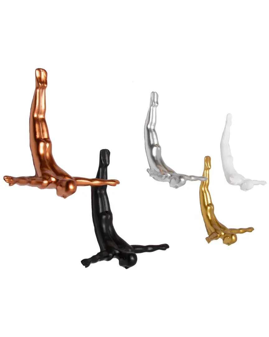 Wall Diver 5-Pack Wall Art Set - Multi-Color, Resin