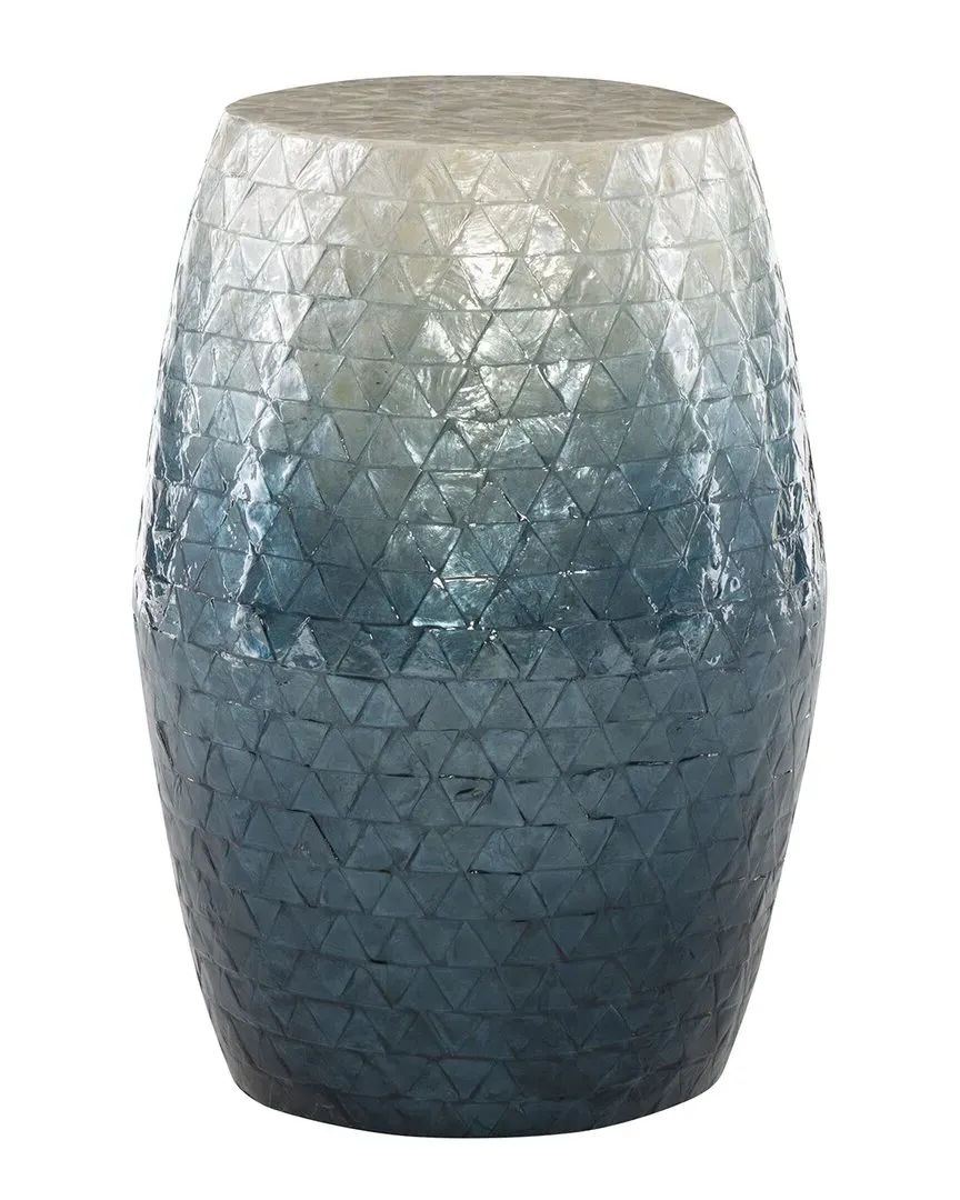 Capiz Ombre Round Drum Table - Blue image