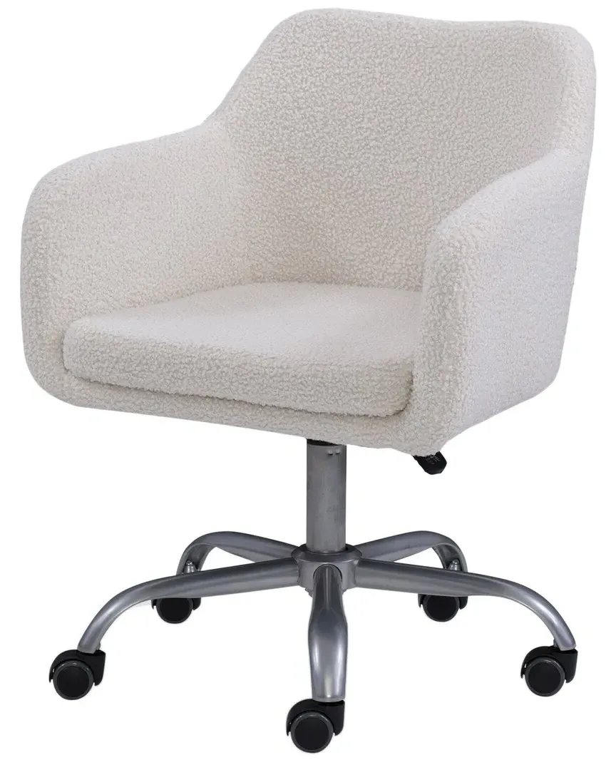 Coco Adjustable Office Chair - Brown, Sherpa image