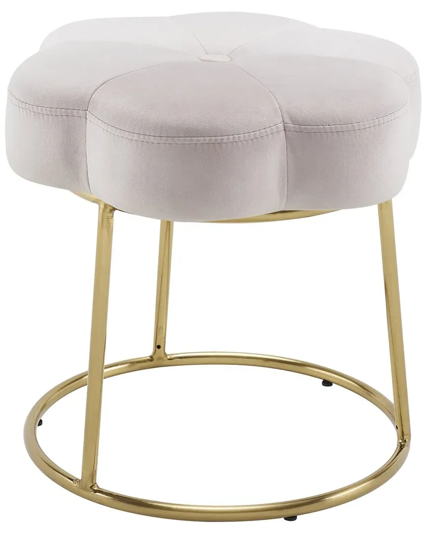 Flower Stool - Pink, Velvet image