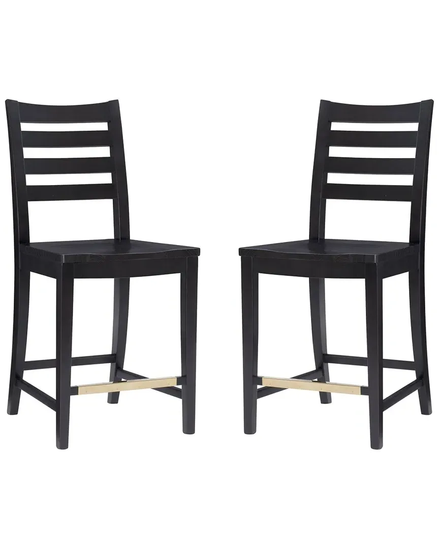 Flynn Counter Stools Set of 2 - Black, Beechwood image