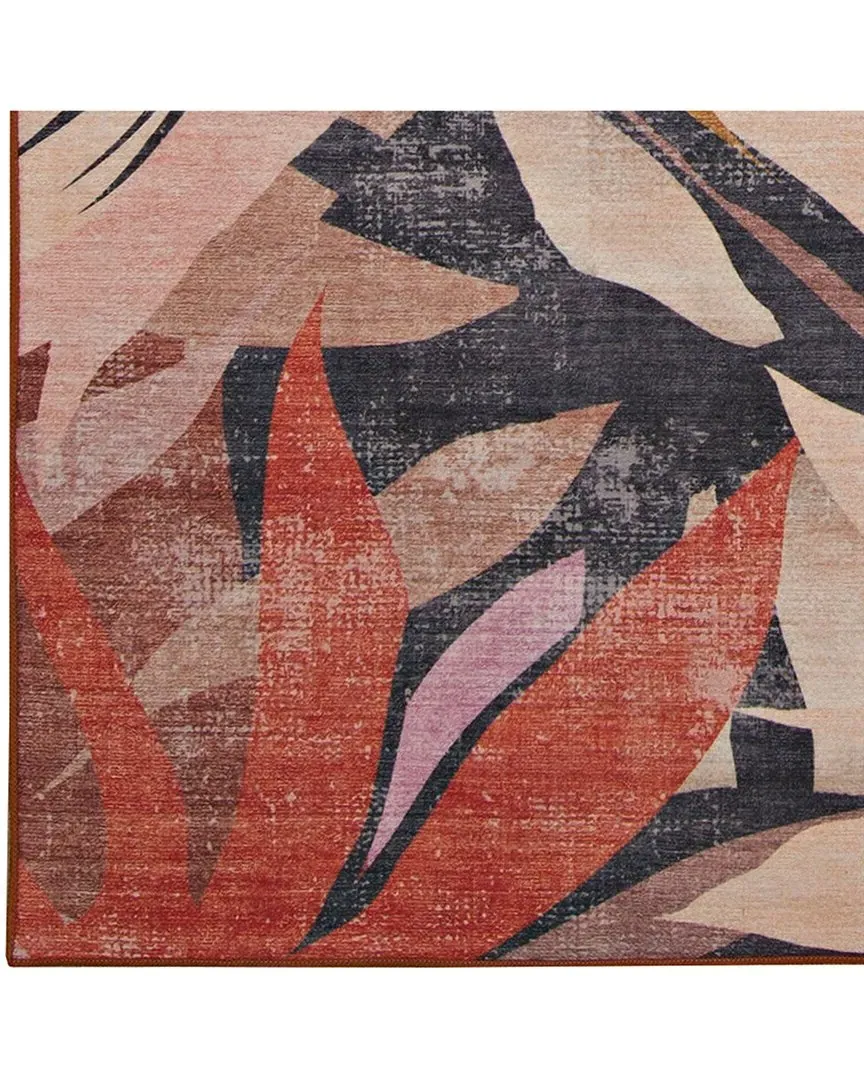 Seagrove Outdoor Washable Rug - Orange, Polyester image