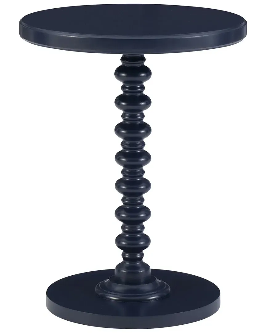 Spectrum Round Accent Table - Navy Blue, Rubberwood