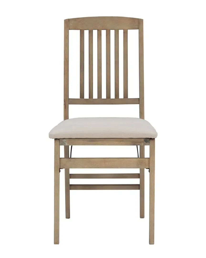 Triena Mission Folding Chair - Greywash, Rubberwood image