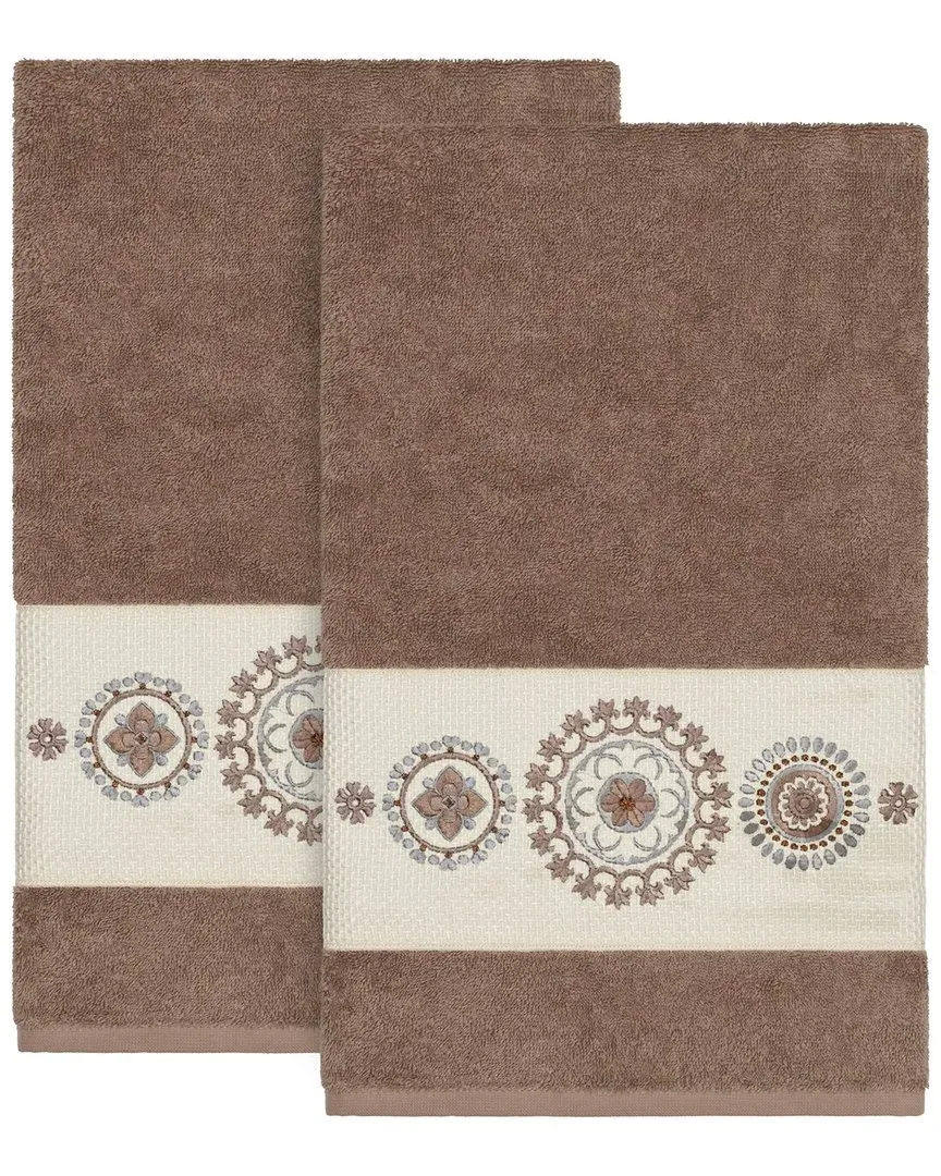 Isabelle 2-Piece Bath Towel Set - Latte, Turkish Cotton