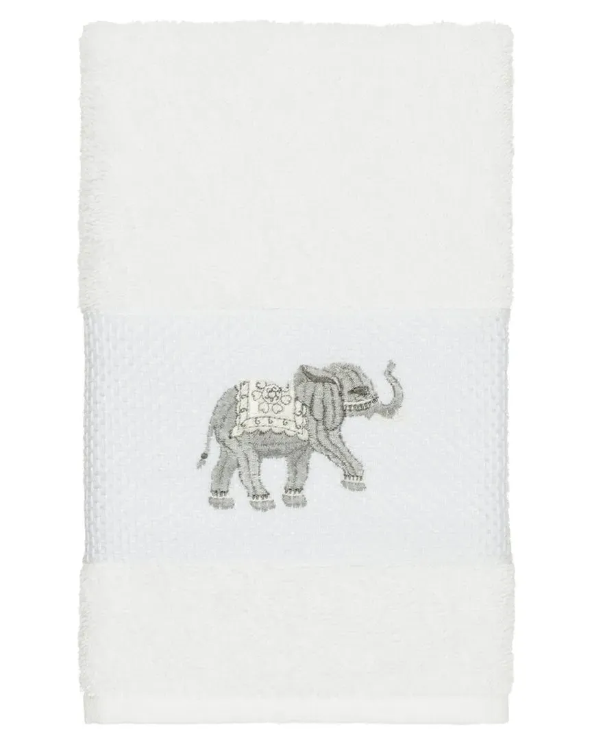 Quinn Turkish Cotton Embellished Hand Towel - White