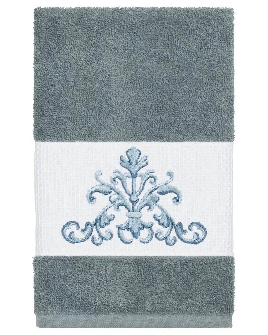 Scarlet Embellished Hand Towel - Teal, Turkish Cotton