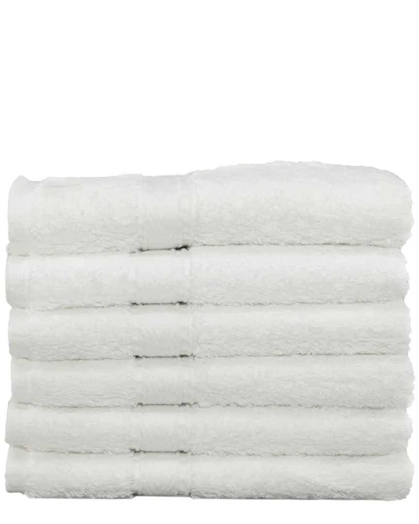 Set of 6 Terry Washcloths - White, Cotton image