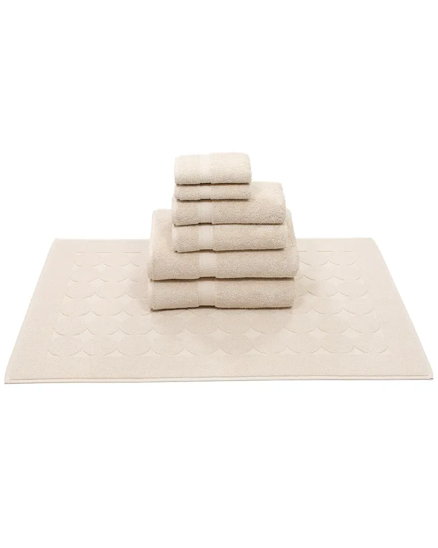 Sinemis Terry 7pc Towel Set - Beige, Cotton